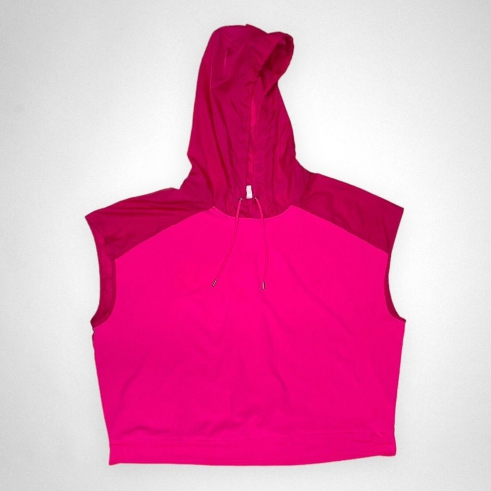 AVIA XXL Sleeveless Hoodie Pullover Windbreaker Pink Jacket Unisex